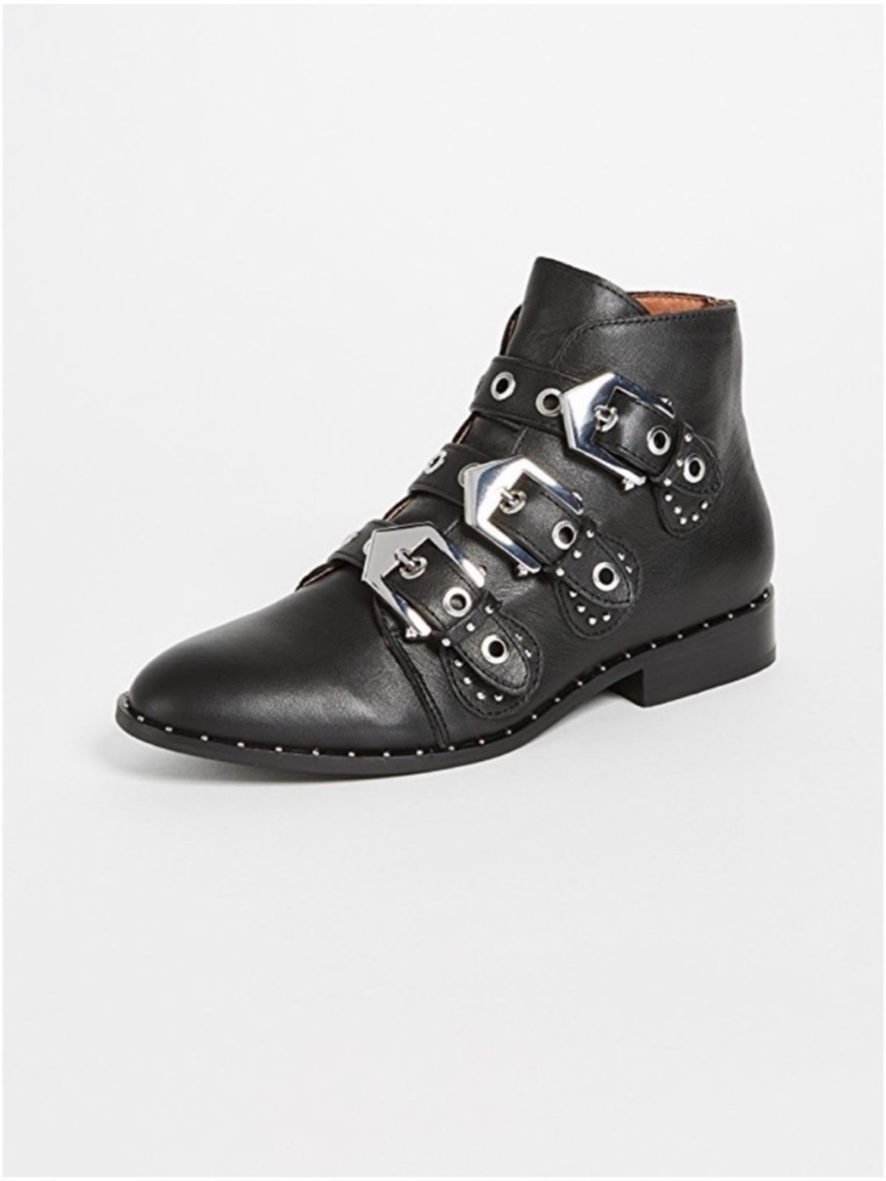 Sol Sana black leather studded buckled Maxwell boots